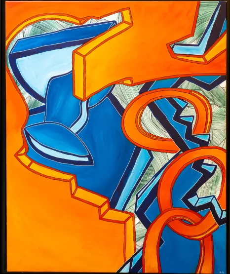 81 x 100 cm, peinture et marqueurs acrylique - 2025
